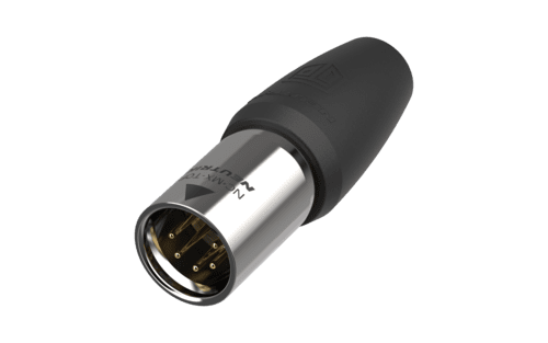 Afbeelding van XLR kabeldeel 5 pin pen TOP-1 d=8-10mm IP65 goudcontacten